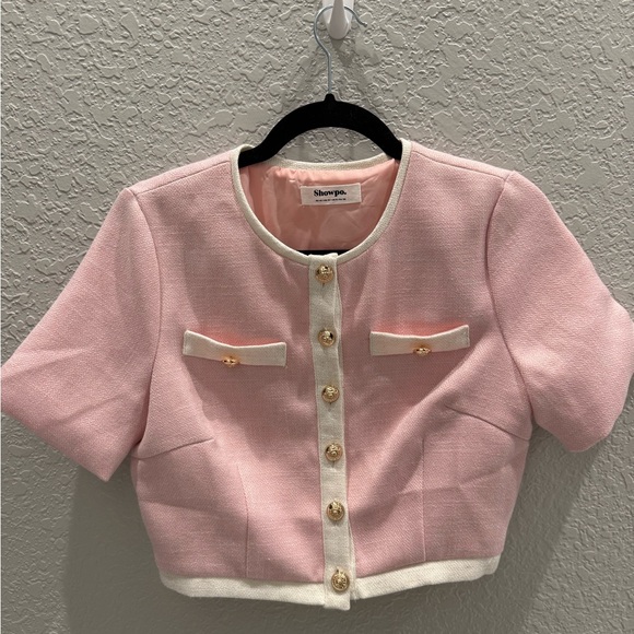 Button Down Top and Skirt Set in Light Pink - Picture 5 of 9